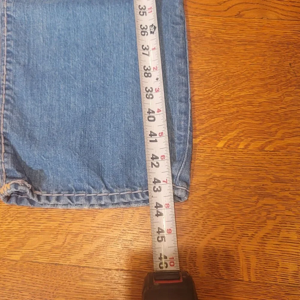 True Religion Geno Super T Mens Straight Jeans Blue 100% Cotton USA Made Size 36